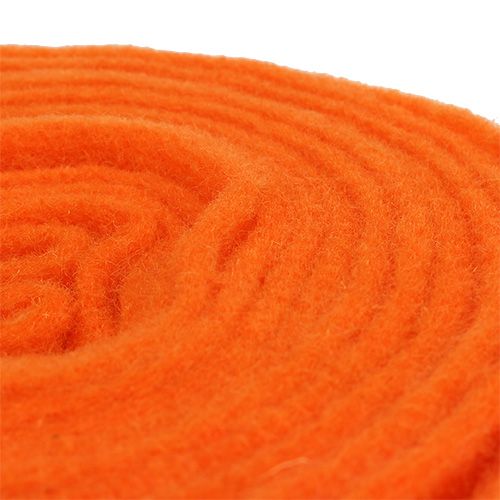 Floristik24 Vilten lint oranje 15cm 5m