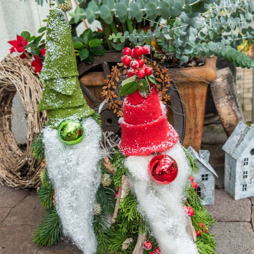 Floristik24 Viltlint rood met stippen, decolint, potlint, wolvilt roestrood, wit 15cm 5m