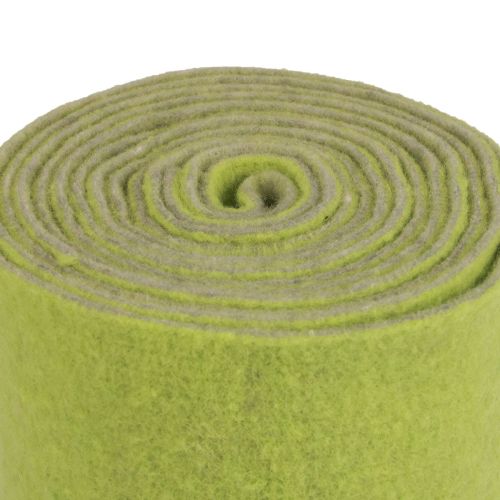 Floristik24 Vilten lint wollint vilten rol sierlint groen grijs 15cm 5m