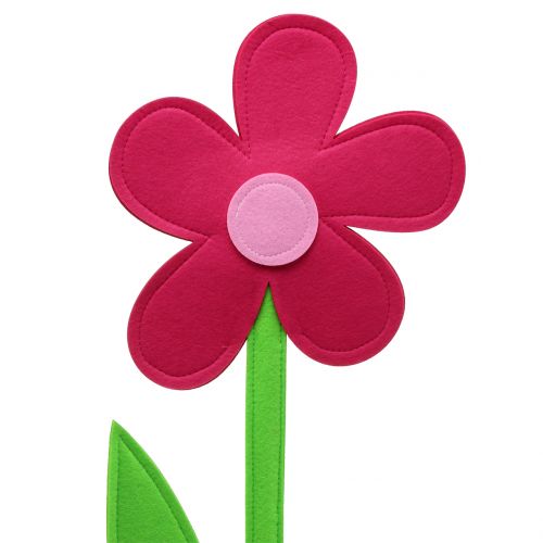 Floristik24 Vilten bloem roze 120cm