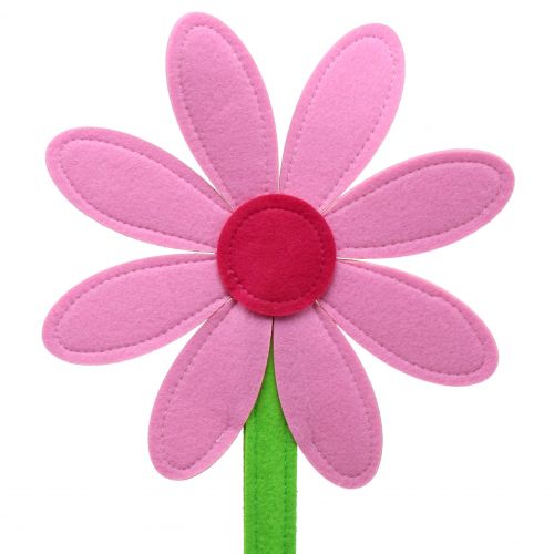 Artikel Vilt bloem roze 87cm
