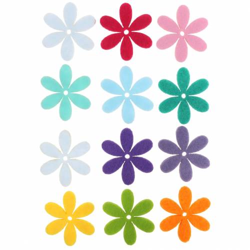 Vilten bloemen 4,5 cm 36 stuks verschillende kleuren Vilten bloemen om te strooien &amp; te lijmen