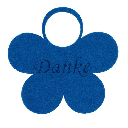 Artikel Vilt bloemenhanger &quot;Thank you&quot; 10cm 8st
