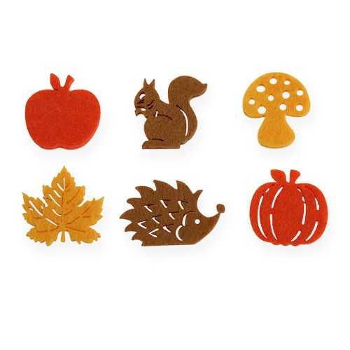 Floristik24 Strooidecoratie vilt 3cm 72 st