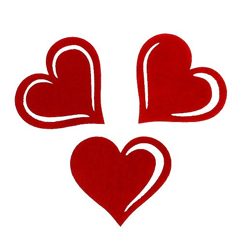 Vilt harten 5,5cm rood 90st