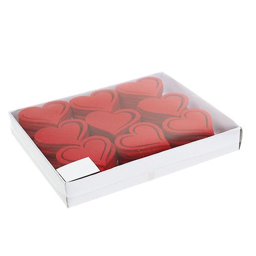 Floristik24 Vilt harten 5,5cm rood 90st