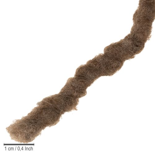 Artikel Bruin wollen koord, 25m decoratief lint voor bloemisterij en knutselen