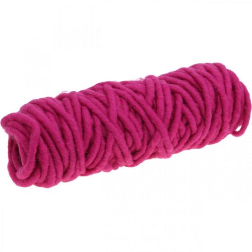 Floristik24 Vilten koord draad wol koord roze 20m