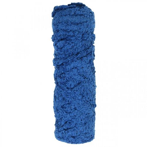 Floristik24 Viltkoord fleece Mirabell geringd blauw 35m