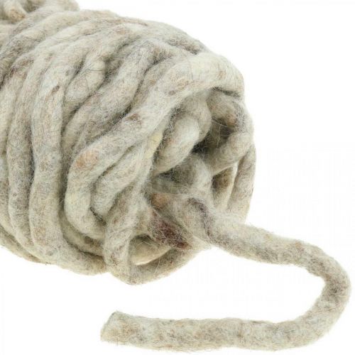 Floristik24 Viltkoord Velcro Mirabell 25m beige/bruin