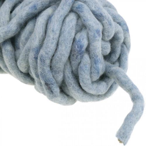 Floristik24 Viltkoord fleece Mirabell 25m blauw/grijs