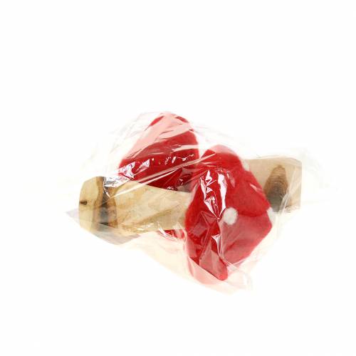 Floristik24 Paddenstoel herfst decoratie rood H13.5cm 2st