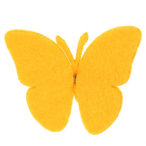 Floristik24 Vilt vlinders met clip 7cm 24st
