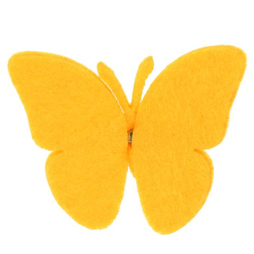 Floristik24 Vilt vlinders met clip 7cm 24st