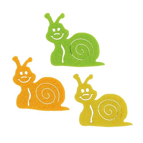 Floristik24 Vilt slak met plakpunt 5cm assorti 36 stuks