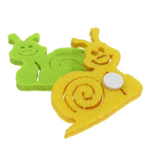 Floristik24 Vilt slak met plakpunt 5cm assorti 36 stuks
