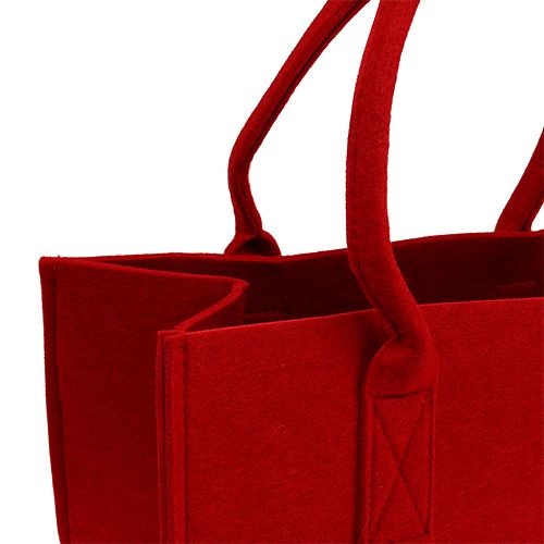 Floristik24 Vilten tas 39x25x22cm rood