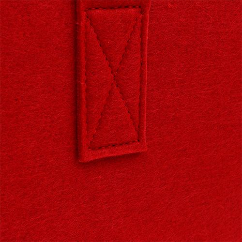 Floristik24 Vilten tas 39x25x22cm rood