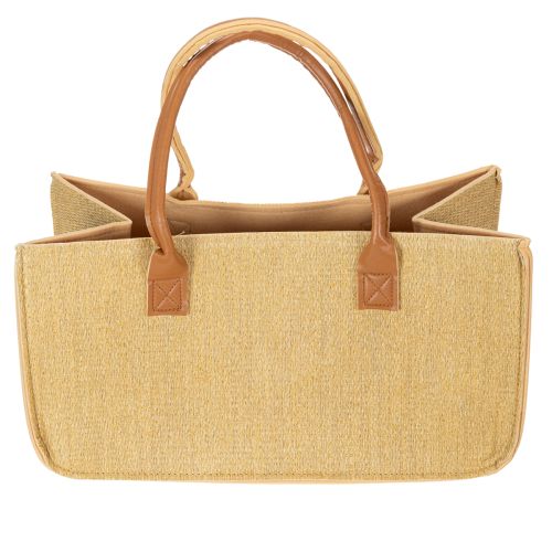 Tas van vilt met raffia-look, 50 cm x 25 cm x 25 cm | Floristik24.nl