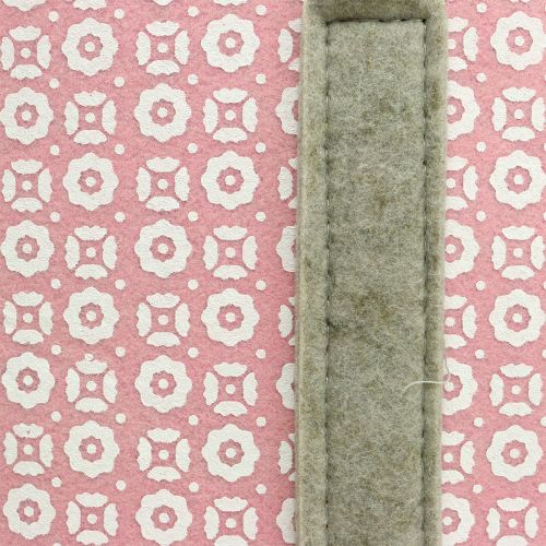 Floristik24 Viltentas roze-grijs met patroon 55cm x 36cm x 18cm