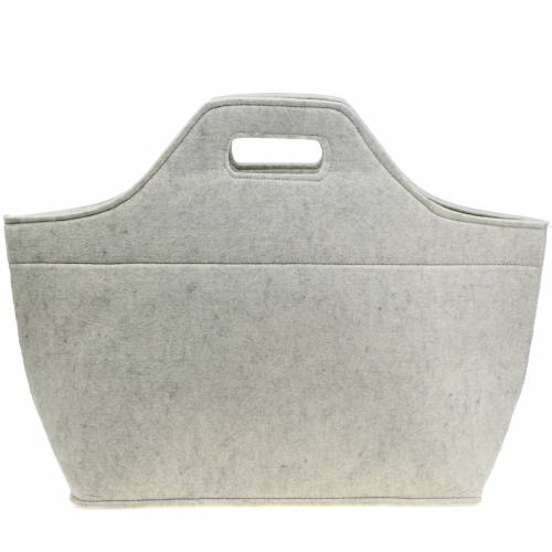 Floristik24 Vilten tas grijs 43cm x 20cm x 42cm