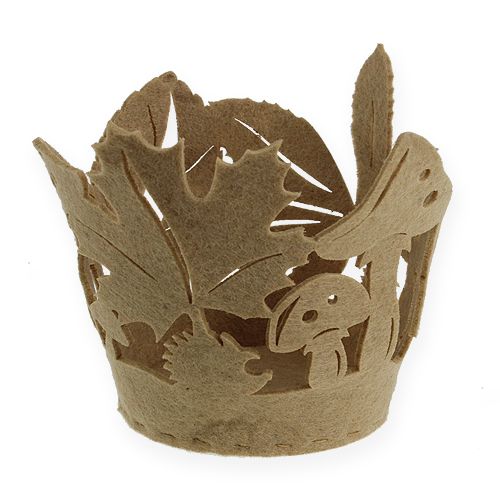 Floristik24 Viltpot herfstvilt decoratie plantenbak vilt beige 2st