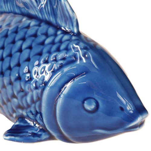 Artikel Keramiek Vis Decoratie Maritiem Blauw Beige 20×8×8.5cm 2 st.