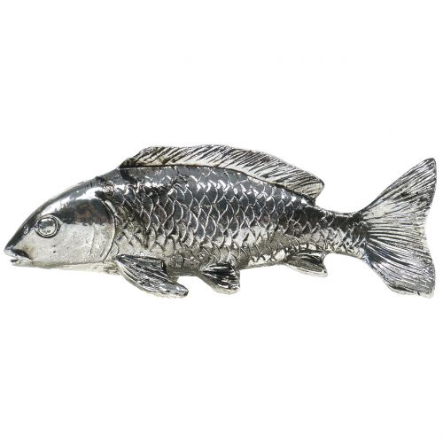 Artikel Deco vis antiek zilver 14cm