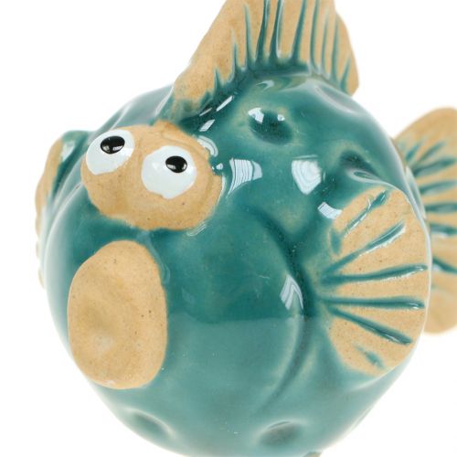Floristik24 Deco vis blauw, keramiek vis, keramiek vis, maritiem L7cm 8st