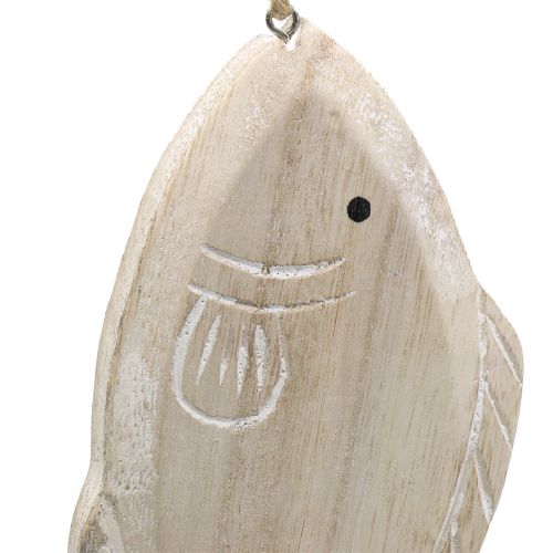 Artikel Decoratiehanger houten vis 21cm 2st