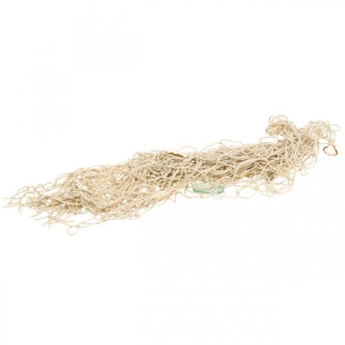 Artikel Maritiem visnet, deco net met schelpen 100×120cm