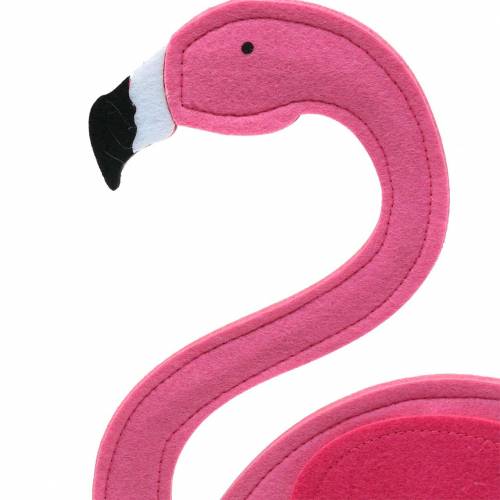 Artikel Zomerdecoratie flamingo staand vilt roze 28×H58cm
