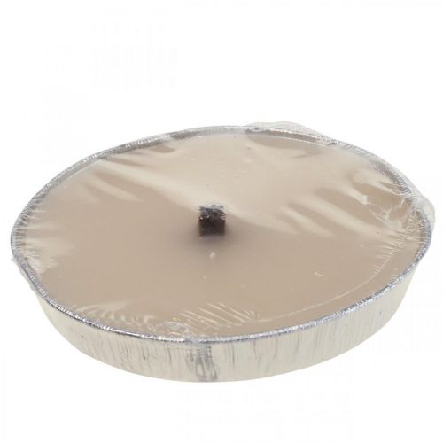 Artikel Vlamschaal buitenkaars in aluminium schaal creme Ø17cm