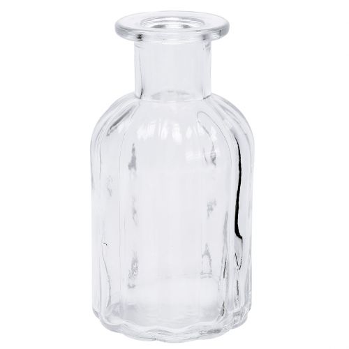 Floristik24 Decoratieve flesbloemenvaas Ø7,5cm H13,5cm helder 6 st
