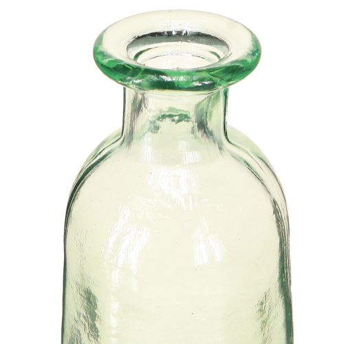 Artikel Fles decoratie vaas glas helder/groen retro Ø6.5cm H30cm