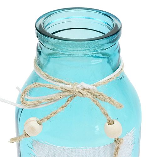 Floristik24 Glazen fles in diverse kleuren Ø8cm H15cm 3st