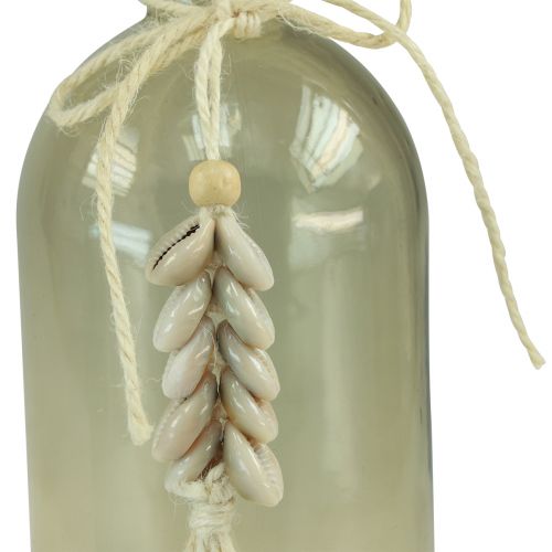 Artikel Flessen decoratieve glazen vaas porceleinslak maritiem H26cm 2st