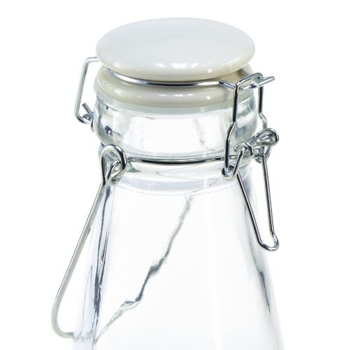 Artikel Flesdecoratie glazen fles met dop Ø8cm 24cm