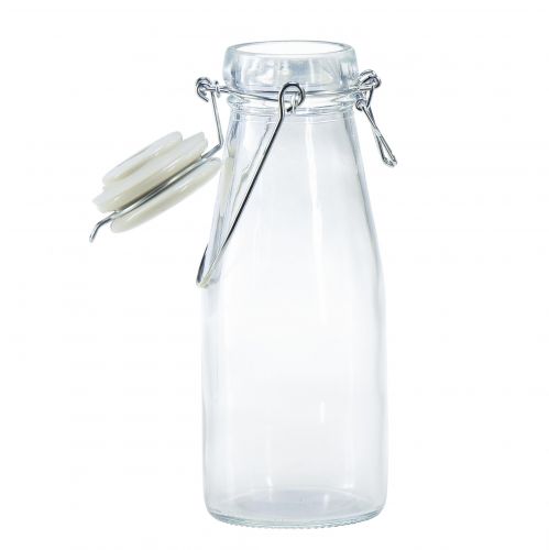 Artikel Flesdecoratie glazen fles met dop Ø8cm 24cm