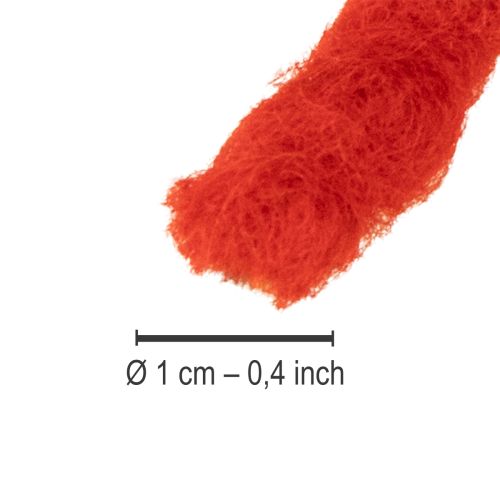 Artikel Fluffy Mirabell wollen koord met jute, rood, 25m