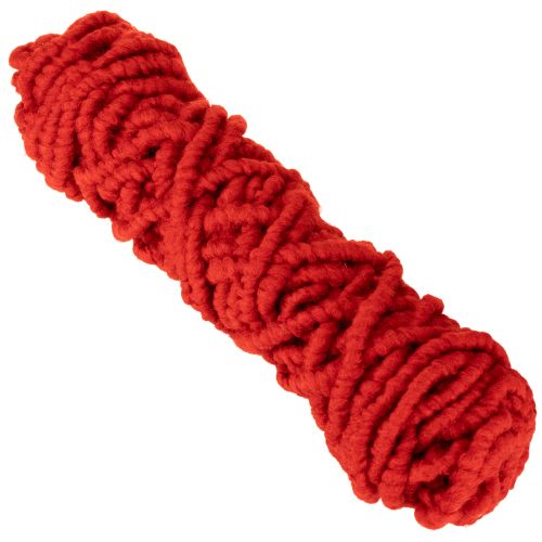Artikel Fluffy Mirabell wollen koord met jute, rood, 25m