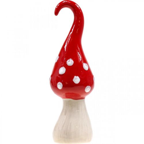 Artikel Deco Vliegenzwam Keramiek Deco Paddestoel Rood Wit Ø6.5cm H21cm