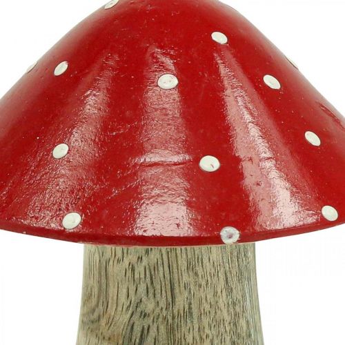 Floristik24 Vliegenzwam deco houten paddestoel herfstdecoratie hout 10×8cm