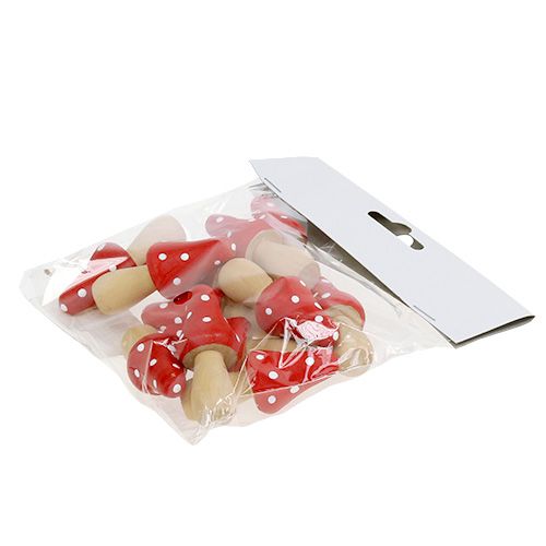Floristik24 Paddestoel gemaakt van hout 6cm 12st