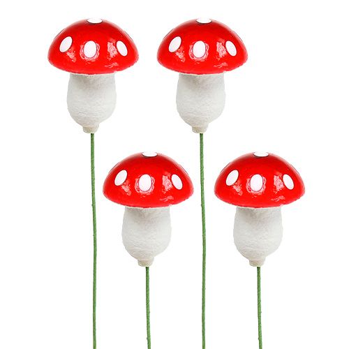 Floristik24 Toadstool op draad 2,2 cm 100st