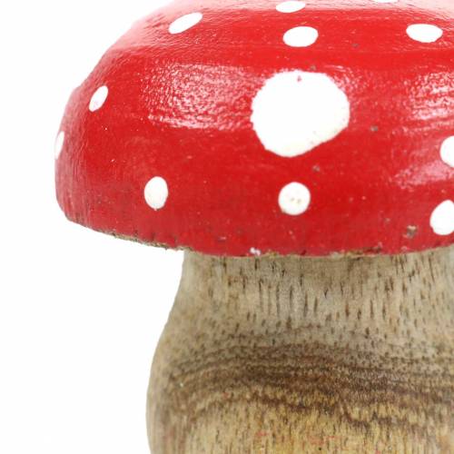 Floristik24 Decoratieve paddenstoelen hout Ø4,6–5cm H4,6–4,9cm 6st