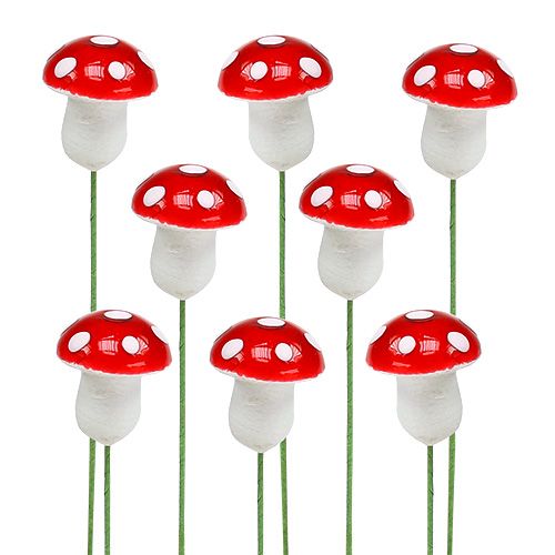Floristik24 Paddenstoel mini op draad 1.8cm 100st