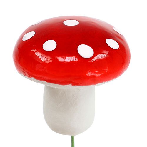 Floristik24 Paddenstoelen op een draad 3.5cm 100st