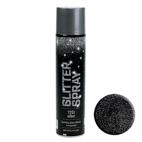 Floristik24 Glitterspray zilver 400ml