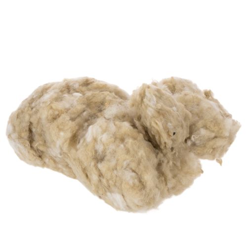 Natuurlijke beige schapenwol, los, voor knutselen en decoreren, 250 g